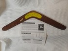 Vtg Aborigines Handcrafted Melbourne Boomerang Hand Carved Wood Painted Symbol  