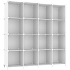 16 Cube Portable Closet Clothes Organizer Shelving Bedroom Wardrobe Stackable