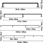 Pipe Stair Handrail Staircase Handrail 2-13 Ft Carbon Steel For Wall Mount