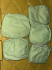 Lot Of 5 Bumgenius Preowned Baby Cloth Diapers Green Size Medium