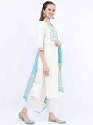 Cotton Blend Designer Kurti Palazzo Set Indian Wedding Wear Kurta Pajama Dress