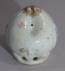 A Very Fine large Korean Blue copper Red Peach Shaped Water Dropper-19th C 