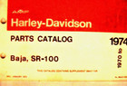 1970-74 Harley-davidson Baja Sr -100 Parts Catalog  W supplement