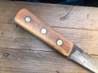Butcher Knife 16 5  Antique 1890s Wooden Handle 11  Blade