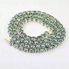 28ct Round Lab Created Blue Diamond Tennis Necklace 14k White Gold Plated 18 
