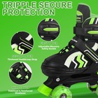 Adjustable Quad Roller Skates For Kids Youth Teen 12-14 With Light Up Wheels