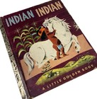 Vintage Little Golden Book Lot Native American Indian Brave Eagle Broken Arrow