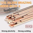 10-40 Sticks 15  Silver Brazing Rod Bcup-5 For Hvac   Industrial Applications