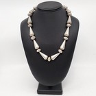 Vintage Navajo Sterling Silver Handmade Beaded Cone Necklace 14mm 22 