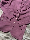 St  John Collection  1195 Purple Santana Wool Knit Blazer Jacket Top Size 2