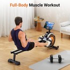 Magnetic Rowing Machine 16 Levels Of Quiet Resistance Dual Slide Rail