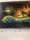 Vintage Palekh Russian Lacquer Box Troika Scene Signed                   4 5   