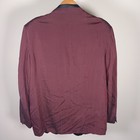 Vtg Mid Century Crimson Satin Evening Smoking Dinner Jacket Formal Shawl Jacket