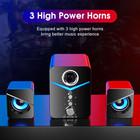 Usb Computer Led Speakers Stereo Bass Subwoofer Wired 3 5mm Jack For Desktop Pc