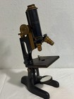 Antique Iron   Brass Bausch   Lomb Microscope Rochester Ny  4   16mm As Is Read