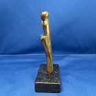 Statue Femme Bronze Cubism Signed Ambellan Contemporain Vintage Antique Arles 1