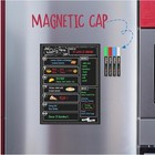 Chalky Crown Magnetic Dry Erase Menu Board For Fridge Includes 4 Liquid Chalk   