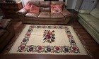 M  xico Textile Floral Brilliant Colors Contla Tlaxcala 1940 84 x 49 5  Vtg