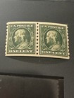 Us Franklin Stamp Scott Number 392 Mint Lightly Hinged Mlh Pair Of Stamps 