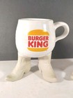 Burger King Mugs  2  With Cowboy Boots Bases Porcelain Decorative Rare