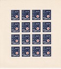 Stamp Croatia Sc B70-2 Sheets 1944 Wwii Fascism Ndh Red Cross Aid Palm Leaf Mnh