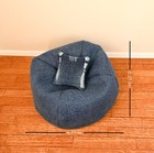 Miniature 1 12 Scale Beanbag Chair Dollhouse Blue Denim