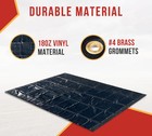 Dump Truck Tarp Kit 8 x10  Asphalt Vinyl Tarp   Manual Crank Tarp Roller Kit