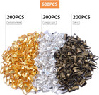 600 Pieces Pendant Clasp Connectors Bails For Necklace 3-color Jewelry Making Sn