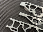 Front And Rear Aluminum Suspension A-arms Arm For Arrma Typhon 6s Blx Silver