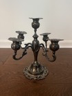 Antique Derby Silver Co  5-arm Silverplate Candelabra   Victorian Rococo C 189