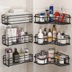 No Drill Wall Mounted Iron Bathroom Shelf Corner Shower Caddy Rustproof Storage