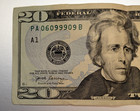  20 Federal Reserve Note     Serial Pa 06099909 B Over   inked 9s Error -circulated