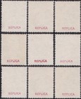 9 Pieces Natal 1867-1876 Qv Victoria 1s Stamps Mnh Reproduction Stamp Sv