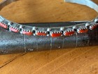 Vintage Native American Navajo Coral   Sterling Silver Cuff Bracelet By M h 