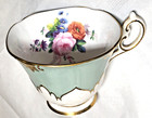 Vtg Paragon By Appointment Teacup Only Turquoise Floral Gold Trim Fine Bone Chin