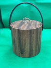 Vintage Wood Ice Bucket - Mid-century Modern Style-retro