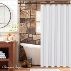Water Resistant Fabric Shower Curtain Liner Weighted Hem Rustproof Grommets