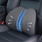 Ergonomic Lumbar Support Pillow - Memory Foam Back Cushion For Car   Office Reli