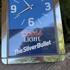 Vtg 1988 Coors Light The Silver Bullet Wall Clock 17   x12    Works Man Cave Beer
