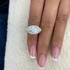 3 75 Ct Marquise-cut Ef vs1 Lab Grown Diamond Halo Wedding Ring 14k White Gold