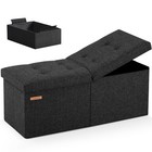 31 5 Inches Ottoman With Storage Bench Folding Small Foot Rest Stool Bedroom