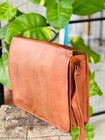 Men s Large Messenger Brown Tourist Bag Satchel 18  Laptop Bag New