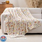 Sushing Luxury Printed Fleece Warm Throw Blanket  Soft Lightweight Velvety Pl
