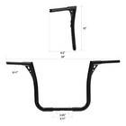 1 25  Fat Handlebar 15  Rise Hanger Bar Fit For Harley Touring Flhf flht 82-13
