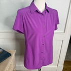 Kuhl Womens Purple Short Sleeve Button Down Hiking Performance Shirt Size S