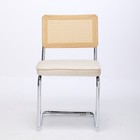 Mid-century Modern Dining Chairs  set Of 2  - Beige Velvet Accent Chairs With Ca