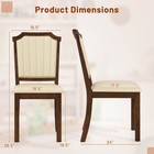 Dining Chair Set Of 4 Upholstered Kitchen Chair W pu Leather   Rubber Wood Frame