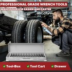 40x Magnetic Modular Wrench Organizer Compact Tool Storage Slots Hold Tools Sae