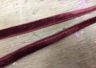 Vintage Velvet Rayon Nylon 1 4  Ribbon Trim Garnet  3yds Made In Switzerland