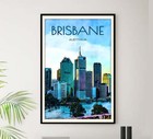 Australia - Brisbane 1 - Vintage Travel Poster